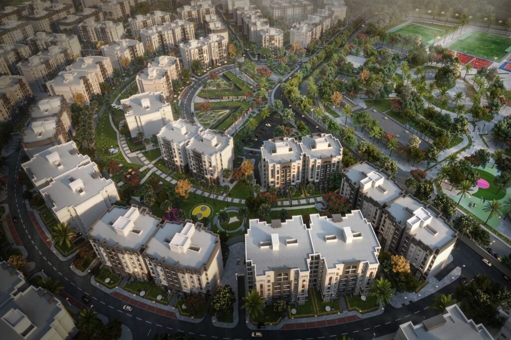 Alex West Residential zone منطقة الشقق السكنية في اليكس ويست