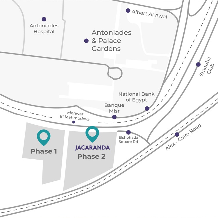 موقع كمبوند Jacaranda Smoha