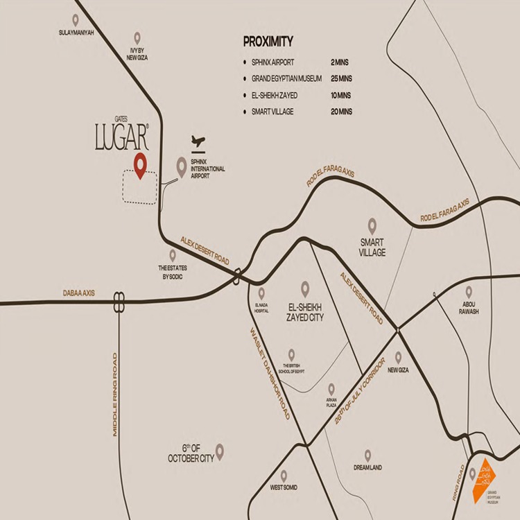 موقع كمبوند لوجار نيو زايد Lugar New Zayed Lugar New Zayed Location