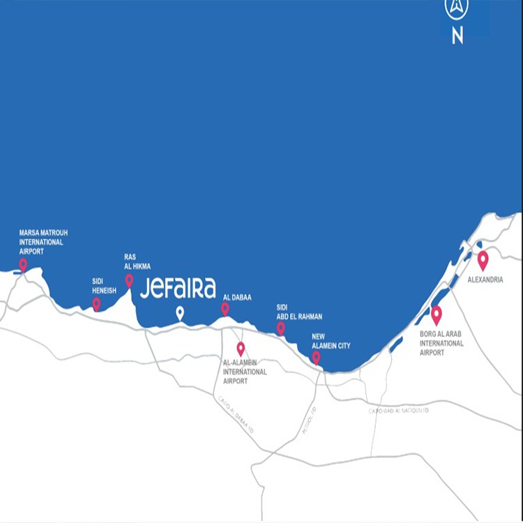 موقع قرية جيفيرا الساحل الشمالي Jefaira North Coast location