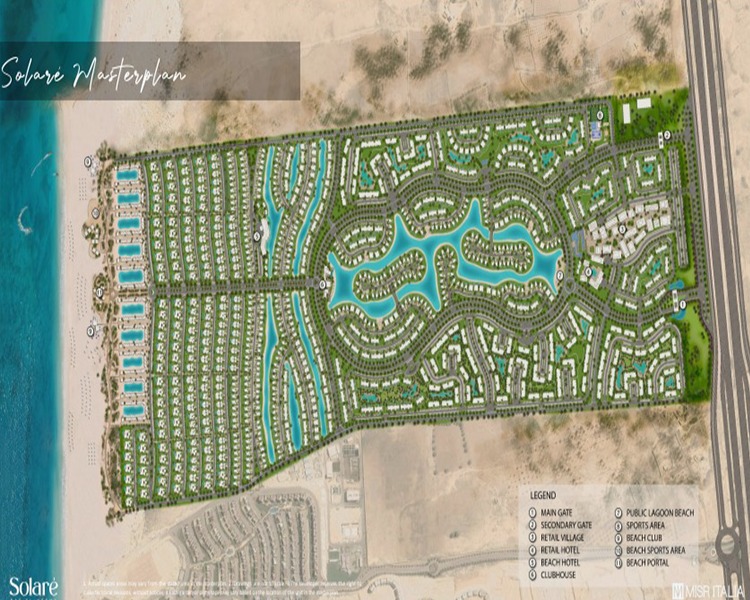 المخطط العام قرية سولاري الساحل الشمالي Master Plan Solare Ras Elhekma