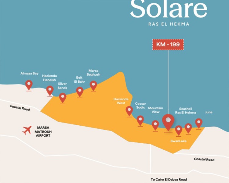 Solare Ras Elhekma Location موقع قرية سولاري الساحل الشمالي