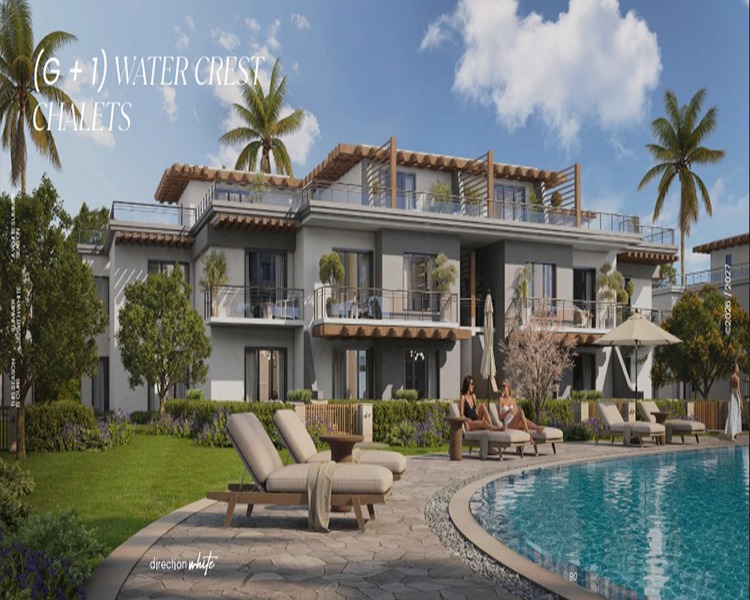 شاليهات مرحلة واتر كريست قرية دايركشن وايت الساحل الشمالي Direction White North Coast Water Crest Chalets